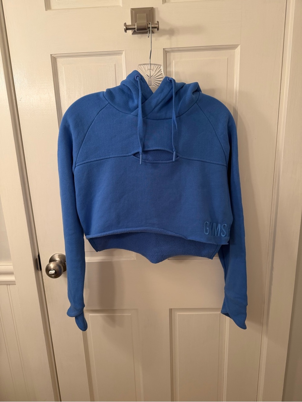 GYMSHARK Royal Blue Cropped Hoodie